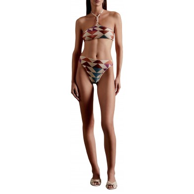 High-leg halterneck bikini
