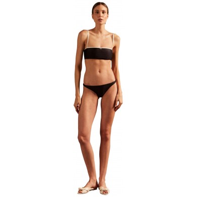 Solid AD Strap Black Bikini