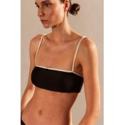 Solid AD Strap Black Bikini