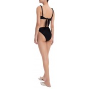 Solid color high-leg strap bikini