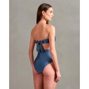 Vintage Lily Solid Applique High Leg Bikini